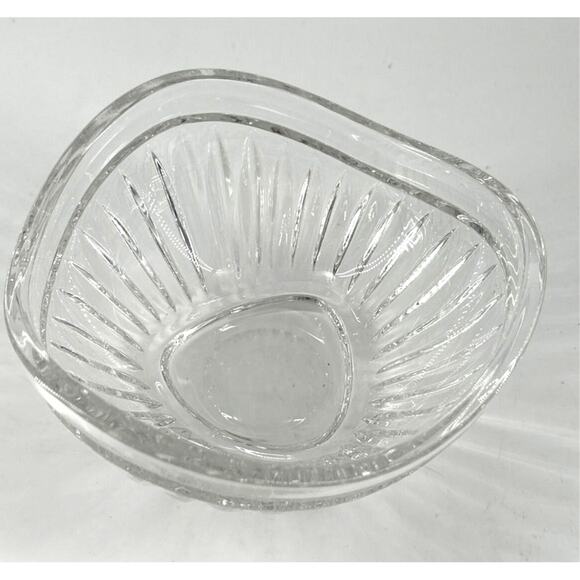 Crystal Trinket Candy Nut Bowl 5 3/4 Inches Germany Mikasa CIMARRON Triangular - Picture 3 of 8